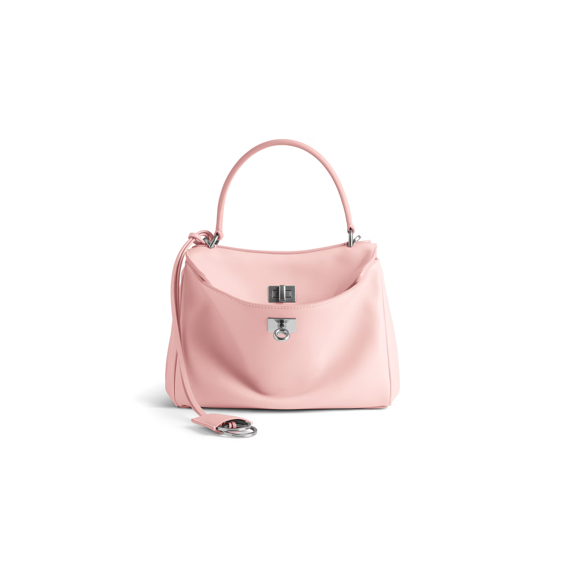 Ba*len*cia*ga women''s rodeo handbag mini in suede pink 7954562aa4u5831 (23*17*10cm)